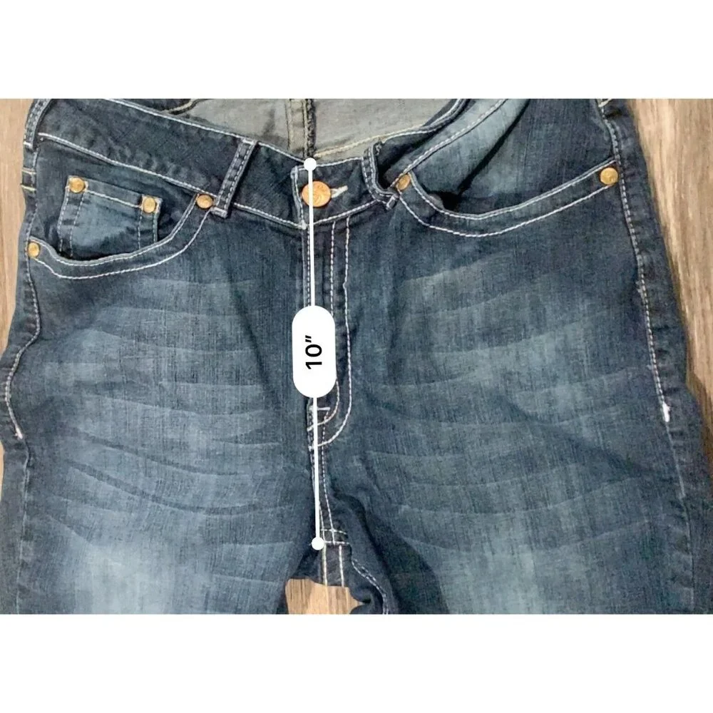 Philanthropic Jeans Womens Size 16 Blue Denim Straight Leg Mid Rise Medium Wash - Picture 11 of 14